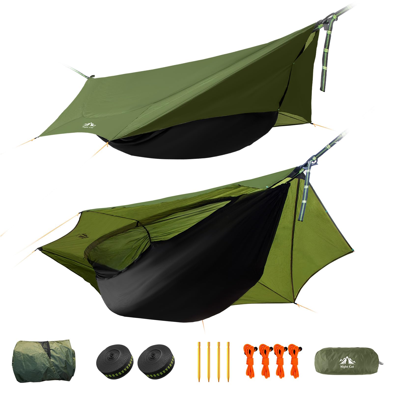 Amazon.co.jp: ナイトキャットキャンプハンモックテント:軽量